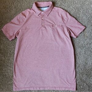 Shaquille Oneal Polo Shirt Mens Large Tall Red White Striped Short Sleeve Casual